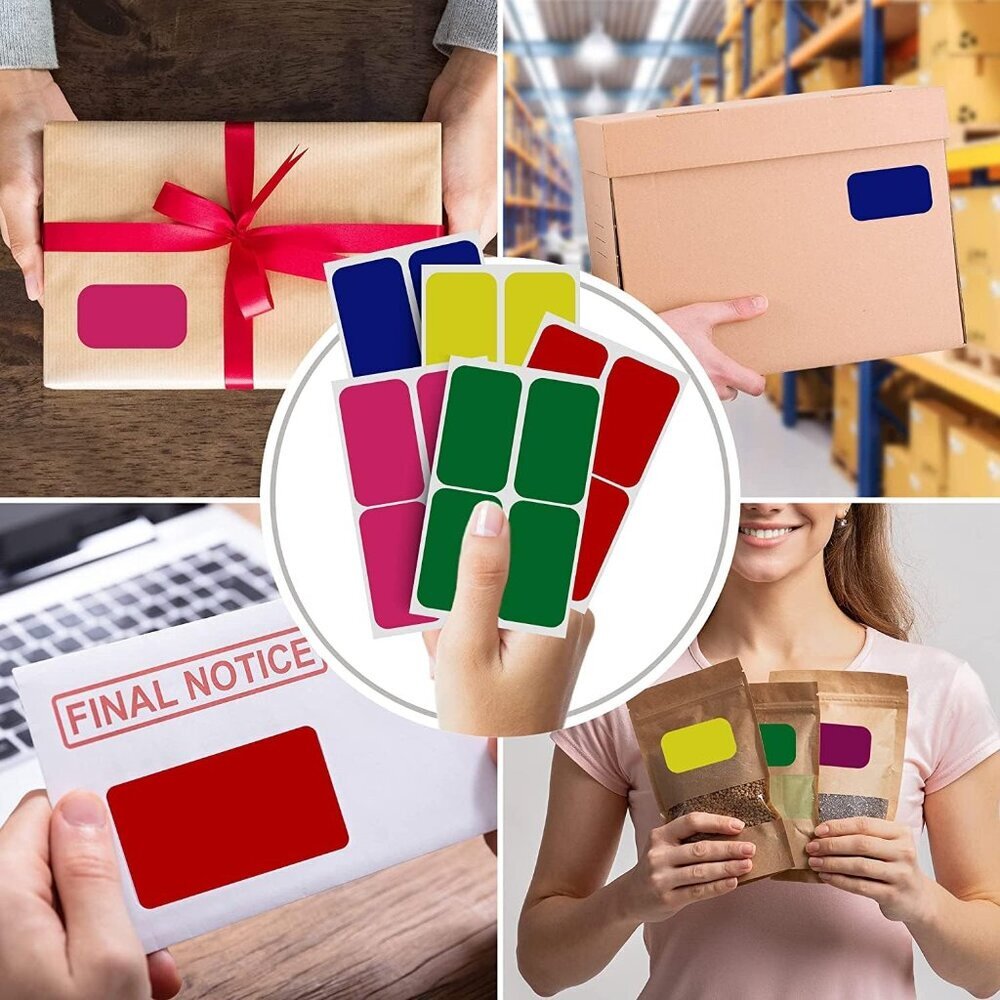 Metallic Sticker Labels - Rectangular Label Stickers, Name Labels for Party and - Picture 5 of 8